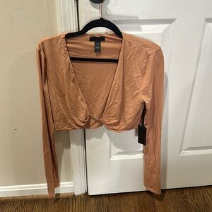 Tan crop top from hours purchased on revolve